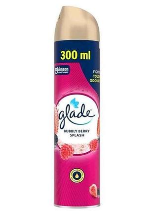 Освежитель воздухозавода 300мл бульбашково-ягодный всплеск тм glade 7 копійок