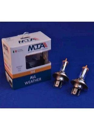 Автомобiльна лампа 12v h4 60/55w p43t all weather (2шт) тм mta 7 копійок