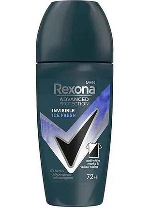 Антиперспірант роликовий 50мл men прозорий лід 72 години тм rexona 7копійок