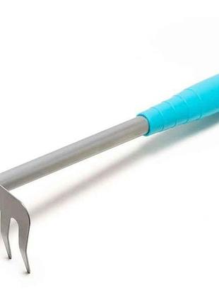 Граблі l=300мм садові 5 зубів з пластиковою ручкою тм master tool 7копійок