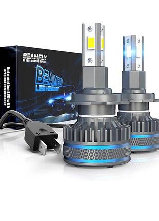 Светодиодные led лампы для авто beamfly h7 (18000lm, 100w, 6000k, 12v) - комплект 2 шт