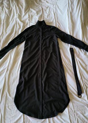 Платье-рубашка calvin klein черное с поясом, оригинал, р. 36 (s)