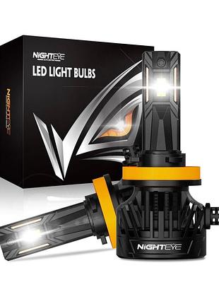 Светодиодные led лампы для авто nighteye h7, 130вт, 60000лм, 6500k