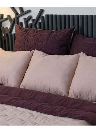 Подушка холофайбер double face plum wine peach whip 18-1411 р.70х70 тм arcloud 7 копійок