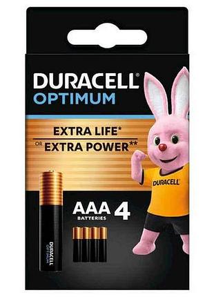 Батарейка лужна lr03/aaa 4шт (блістер) optimum cee gen3 58726 тм duracell 7копійок