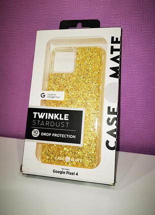 Чехол противоударный с блестками case-mate twinkle cm039314 google pixel 4 (5.7") twinkle