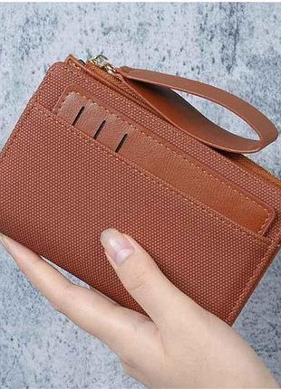 Кошелек женский 11*9*2см uy641-3 коричневый экокожа тм китай