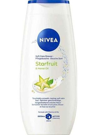 Гель-догляд для душу 250мл карамболь і олія моної тм nivea