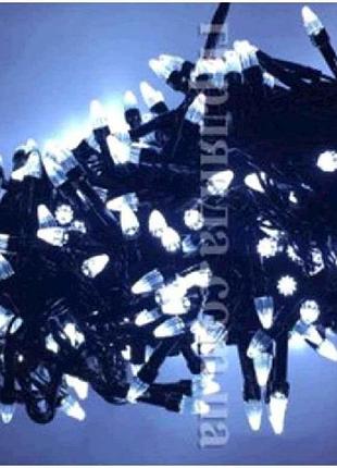 Гирлянда конус 100led белый 6м. черный провод 1210-03 тм китай 7 копійок