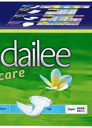 Підгузки для дорослих super 30шт дихаючі mediu тм dailee care 7копійок