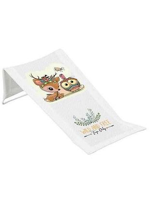 Гірка для купання білий/рожевий 3d мембрана дикий захід (dz-026-103 deer, white/pink) тм tega