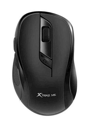 Мишка бездротова gw-109 6 кнопок/usb 2.4ghz/600-1200dpi/250hz чорна тм xtrike 7копійок