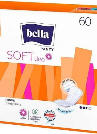 Прокладки щоденні 60шт panty soft deo fresh тм bella 7копійок
