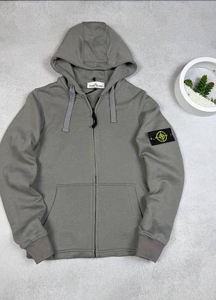 Зіп худі stone island темно сірий m