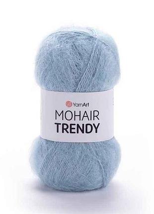 Пряжа mohair trendy голубой 50% мохер 50% акрил 220м 100г 5шт/уп 107 тм yarnart