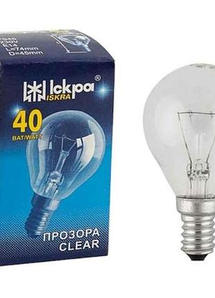 Лампа дш 40вт е14 (шарик) инд.уп. тм искра 7 копійок