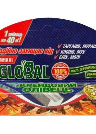 Крейда від тарганів 20г (в коробці) тм global 7копійок