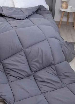 Ковдра 150*205 силіконізоване волокно alaska (450г/м2) (microfiber) сірий не комбінований тм теп 7копійок