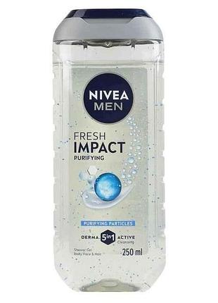 Гель для душу 250мл чол. «fresh impact 5в1 тм nivea