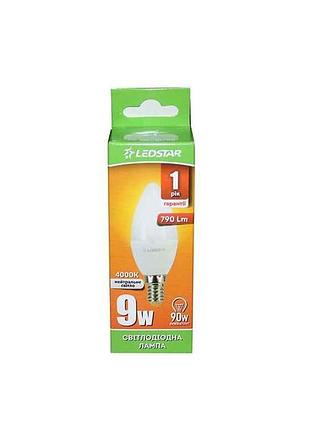 Лампа 9w e14 4000k c37 тм ledstar 7 копійок