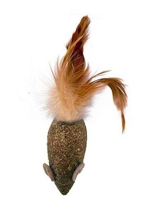Іграшка для котів котячою мята та пірям 4,8см арт.550-952 тм eastland 7 копійок