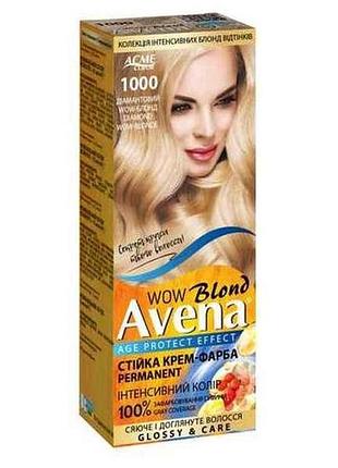 Крем-фарба blond color 1000 діамантовий wow-блонд тм avena 7 копійок