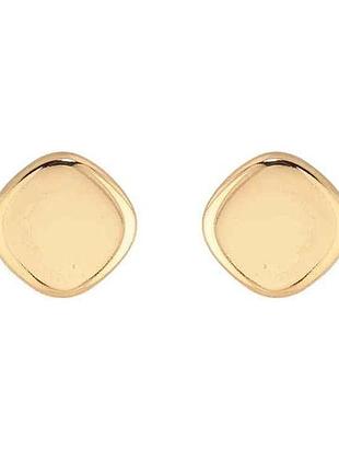 Сережки пусети позолота 14k ромби 1,5см арт.316588 тм xuping 7 копійок