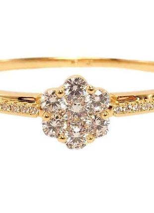 Браслет позолота 18k кристальный цветок ø 6см (944595) тм xuping 7 копійок