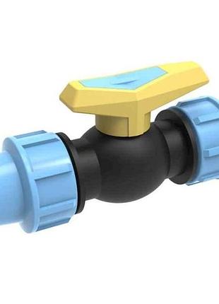 Кран d=63 шаровой (зажимной) тм santehplast 7 копійок