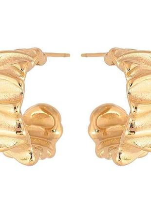 Серьги пусеты позолота 14k декоративные дуги (310703) тм xuping 7 копійок