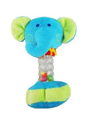 Подвеска плюшевая музыкальная yf-1069 e слоник, blue, голубой тм baby mix