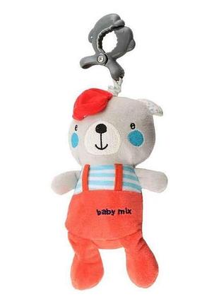 Подвеска плюшевая музыкальная p/1270-li183 мишка тм baby mix