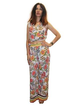 Костюм арт.8906/ белый в цветах,р.l-xl тм yasili 7 копійок