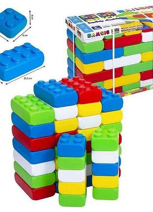 Набор конструктора mega brick 40шт no4 арт.115/27 (4 кнопки 10шт, 8 кнопок 30шт) тм бамсик 7 копійок
