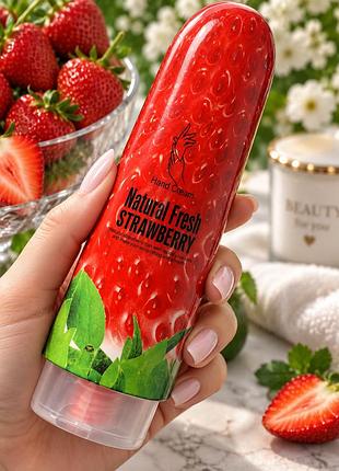 Увлажняющий крем для рук natural fresh strawberry с экстрактом клубники 100 г