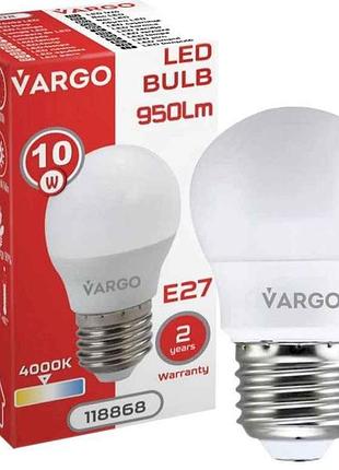 Лампа світлодіодна 10w e27 g45 4000k 220v (v-118868) тм vargo 7копійок