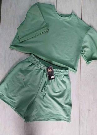 Костюм жіночий трикотаж арт.1249 олива р.xl тм osm 7 копійок