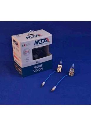 Автомобiльна лампа 12v h3 55w pk22s night vision 80% (2шт) тм mta 7 копійок
