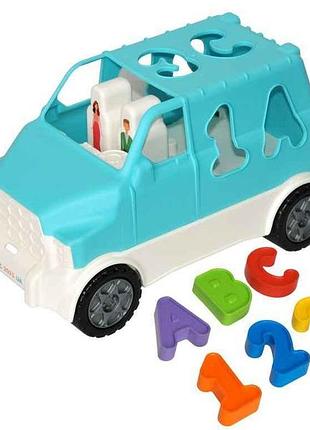 Сортер smart wheels 26*15*15см 6ел бирюзовый арт.40062 тм tigres