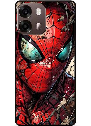 Силиконовый бампер чехол для oppo a6s с картинкой человек паук spider man