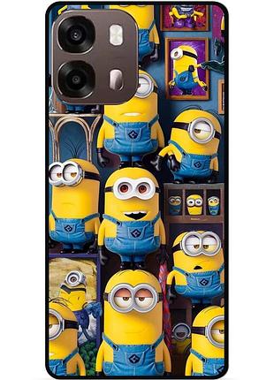 Силиконовый бампер чехол для oppo a6s с картинкой миньоны minion