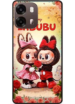 Силиконовый бампер чехол для oppo a6s с рисунком лабубу labubu