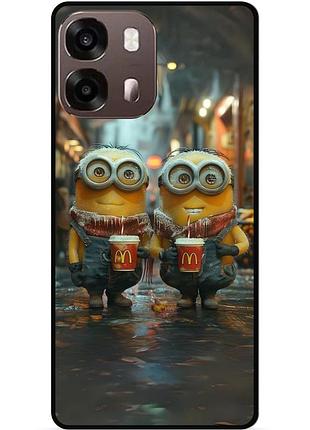 Силиконовый чехол бампер для oppo a6s с картинкой миньоны minion
