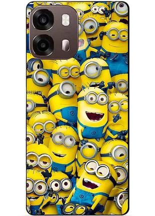Силиконовый бампер чехол для oppo a6s с рисунком миньоны minion