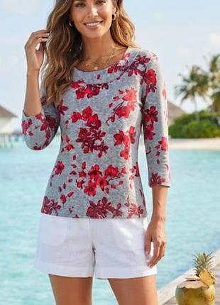 Трикотажная блуза топ блузка лонгслив the edinburgh woollen mill швеция