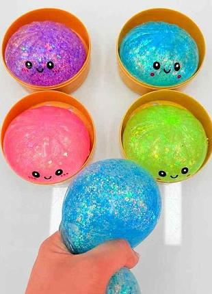Антистрес-сквіш пельмень 8,5см зелений bright glitter тм китай 7копійок