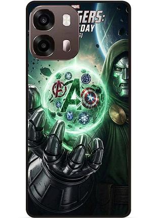Силиконовый чехол бампер для oppo a6s с картинкой avengers doomsday мстители