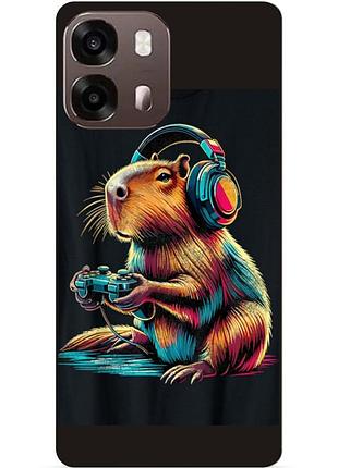 Силіконовий бампер чохол для oppo a6s капибара