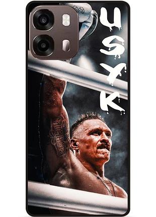Чехол силиконовый бампер для oppo a6s с рисунком бокс усик украина