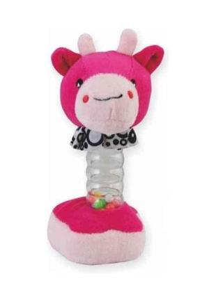 Подвеска плюшевая музыкальная yf-1069 g жирафка, pink, розовый тм baby mix